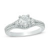 Thumbnail Image 1 of 0.87 CT. T.W. Diamond Split Shank Engagement Ring in 10K White Gold