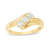 Thumbnail Image 0 of 0.45 CT. T.W. Diamond Past Present Future® Bypass Engagement Ring in 10K Gold