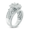 Thumbnail Image 2 of 2.00 CT. T.W. Princess-Cut Diamond Past Present Future® Frame Multi-Row Engagement Ring in 14K White Gold