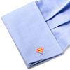 Thumbnail Image 3 of DC Comics Superman Shield Enamel Cuff Links in White Rhodium Brass