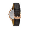 Men's Bulova Curv Chronograph Rose-Tone Strap Watch with Dark Grey Dial (Model: 97A124)