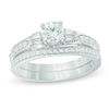 Thumbnail Image 1 of Celebration Canadian Ideal 0.95 CT. T.W. Certified Diamond Bridal Set in 14K White Gold (I/I1)