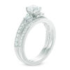 Thumbnail Image 2 of Celebration Canadian Ideal 0.95 CT. T.W. Certified Diamond Bridal Set in 14K White Gold (I/I1)