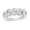 Thumbnail Image 0 of 0.33 CT. T.W. Diamond Double Row "S" Anniversary Band in 10K White Gold