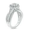 Thumbnail Image 1 of 1.00 CT. T.W. Composite Diamond Frame Multi-Row Engagement Ring in 10K White Gold