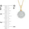 Thumbnail Image 1 of 0.20 CT. T.W. Diamond Sunburst Pendant in 10K Gold