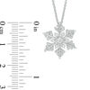 Thumbnail Image 1 of 0.04 CT. T.W. Diamond Snowflake Pendant in Sterling Silver