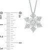 Thumbnail Image 2 of 0.04 CT. T.W. Diamond Snowflake Pendant in Sterling Silver