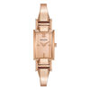 Thumbnail Image 0 of Ladies' Bulova Rose-Tone Bangle Watch with Rectangular Champagne Dial (Model: 97L157)