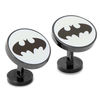 Thumbnail Image 0 of Men's DC Comics Glow in the Dark Batman Signal Enamel Cuff Links in Grey Rhodium Brass