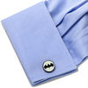 Thumbnail Image 2 of Men's DC Comics Glow in the Dark Batman Signal Enamel Cuff Links in Grey Rhodium Brass