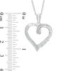 Thumbnail Image 1 of Diamond Accent Looped Heart Pendant in Sterling Silver