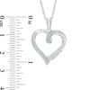 Thumbnail Image 2 of Diamond Accent Looped Heart Pendant in Sterling Silver