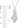 Thumbnail Image 1 of Diamond Accent Three Stone Twist Pendant in Sterling Silver
