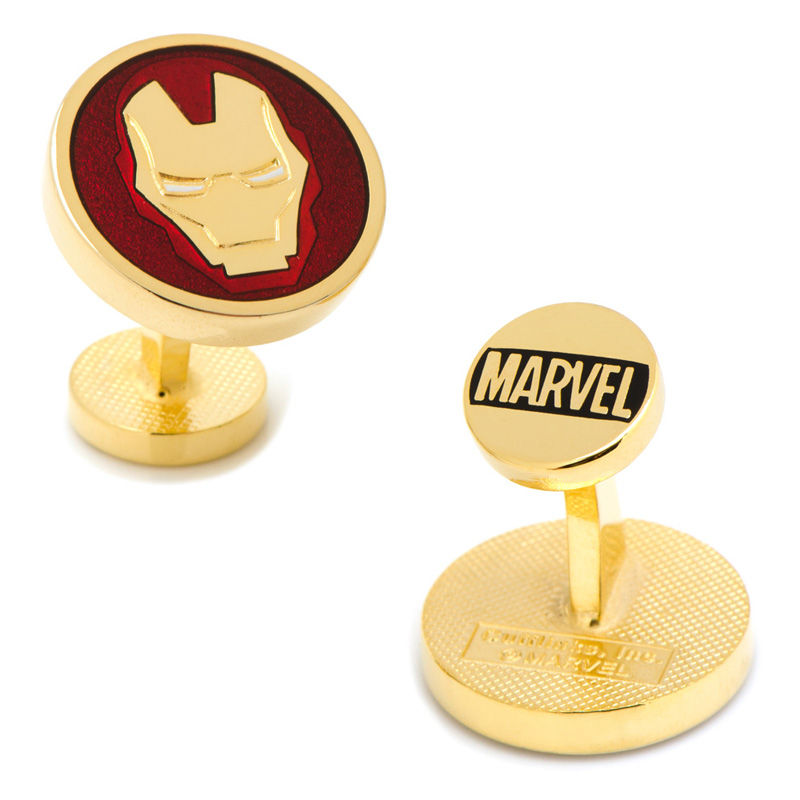 Main Image 2 of ©MARVEL Iron Man Enamel Cuff Links in Yellow Rhodium Brass