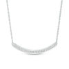 Thumbnail Image 1 of Diamond Accent Curved Bar Necklace in Sterling Silver