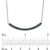 Thumbnail Image 1 of Black Diamond Accent Curved Bar Necklace in Sterling Silver