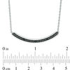 Thumbnail Image 2 of Black Diamond Accent Curved Bar Necklace in Sterling Silver