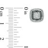 Thumbnail Image 2 of Black and White Diamond Accent Cushion Frame Stud Earrings in Sterling Silver