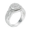 Thumbnail Image 1 of 0.70 CT. T.W. Composite Diamond Frame Crossover Bridal Set in 10K White Gold