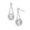 Thumbnail Image 0 of Unstoppable Love™ 0.38 CT. T.W. Diamond Frame Trapeze Drop Earrings in 10K White Gold