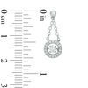 Thumbnail Image 2 of Unstoppable Love™ 0.38 CT. T.W. Diamond Frame Trapeze Drop Earrings in 10K White Gold