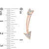 Thumbnail Image 2 of Diamond Accent Arrow Crawler Earrings in Sterling Silver with 14K Rose Gold Plate