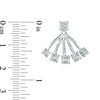 Thumbnail Image 2 of 0.15 CT. T.W. Diamond Fan Front/Back Earrings in Sterling Silver