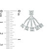 Thumbnail Image 3 of 0.15 CT. T.W. Diamond Fan Front/Back Earrings in Sterling Silver