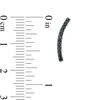 Thumbnail Image 2 of 0.15 CT. T.W. Black Diamond Curved Bar Crawler Earrings in Sterling Silver