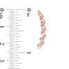 Thumbnail Image 2 of 0.11 CT. T.W. Diamond Twist Crawler Earrings in 10K Rose Gold