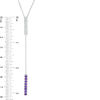 Thumbnail Image 1 of Amethyst and Lab-Created White Sapphire Double Bar Lariat-Style Necklace in Sterling Silver