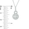 Thumbnail Image 2 of 0.50 CT. T.W. Diamond Doorknocker Drop Pendant in 10K White Gold