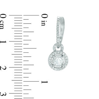 0.50 CT. T.W. Diamond Doorknocker Drop Earrings in 10K White Gold