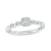 Thumbnail Image 0 of 0.04 CT. T.W. Diamond Vintage-Style Promise Ring in Sterling Silver