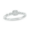 Thumbnail Image 1 of 0.04 CT. T.W. Diamond Vintage-Style Promise Ring in Sterling Silver