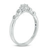 Thumbnail Image 1 of 0.04 CT. T.W. Diamond Vintage-Style Promise Ring in Sterling Silver