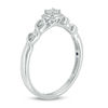 Thumbnail Image 2 of 0.04 CT. T.W. Diamond Vintage-Style Promise Ring in Sterling Silver