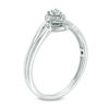 Thumbnail Image 1 of 0.04 CT. T.W. Diamond Pear-Shaped Frame Promise Ring in Sterling Silver
