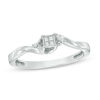 Thumbnail Image 0 of 0.04 CT. T.W. Quad Princess-Cut Diamond Promise Ring in Sterling Silver