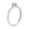 Thumbnail Image 1 of 0.04 CT. T.W. Quad Princess-Cut Diamond Promise Ring in Sterling Silver