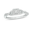Thumbnail Image 1 of 0.04 CT. T.W. Diamond Vintage-Style Promise Ring in Sterling Silver
