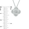 Thumbnail Image 2 of Unstoppable Love™ 0.25 CT. T.W. Diamond Clover Pendant in 10K White Gold