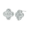 Thumbnail Image 1 of Unstoppable Love™ 0.50 CT. T.W. Diamond Clover Stud Earrings in 10K White Gold