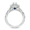 Thumbnail Image 3 of Vera Wang Love Collection 0.95 CT. T.W. Emerald-Cut Diamond Twist Shank Engagement Ring in 14K White Gold