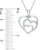 Thumbnail Image 2 of Diamond Accent Triple Heart Pendant in Sterling Silver