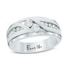 Thumbnail Image 0 of Ever Us™ Men's 1.00 CT. T.W. Two Stone Diamond Satin Slant Band in 14K White Gold