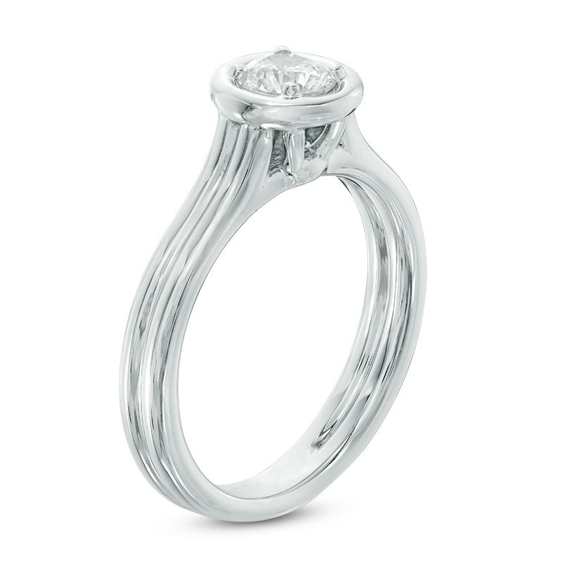 Main Image 2 of 0.45 CT. Certified Diamond Solitaire Engagement Ring in 14K White Gold (J/I2)