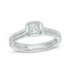 0.45 CT. Certified Princess-Cut Diamond Solitaire Engagement Ring in 14K White Gold (J/I2)
