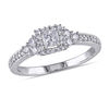 Thumbnail Image 0 of 0.50 CT. T.W. Princess-Cut Diamond Frame Tri-Sides Vintage-Style Ring in 14K White Gold